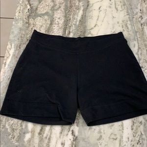 Black workout athletic cotton shorts large